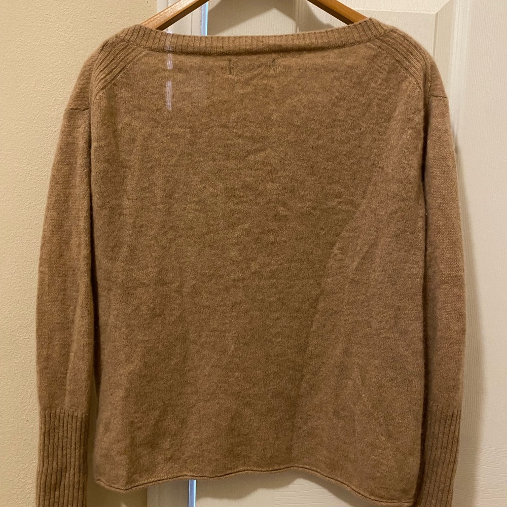NAADAM Women's Camel Crew Neck Cashmere Sweater - Picture 2 of 3
